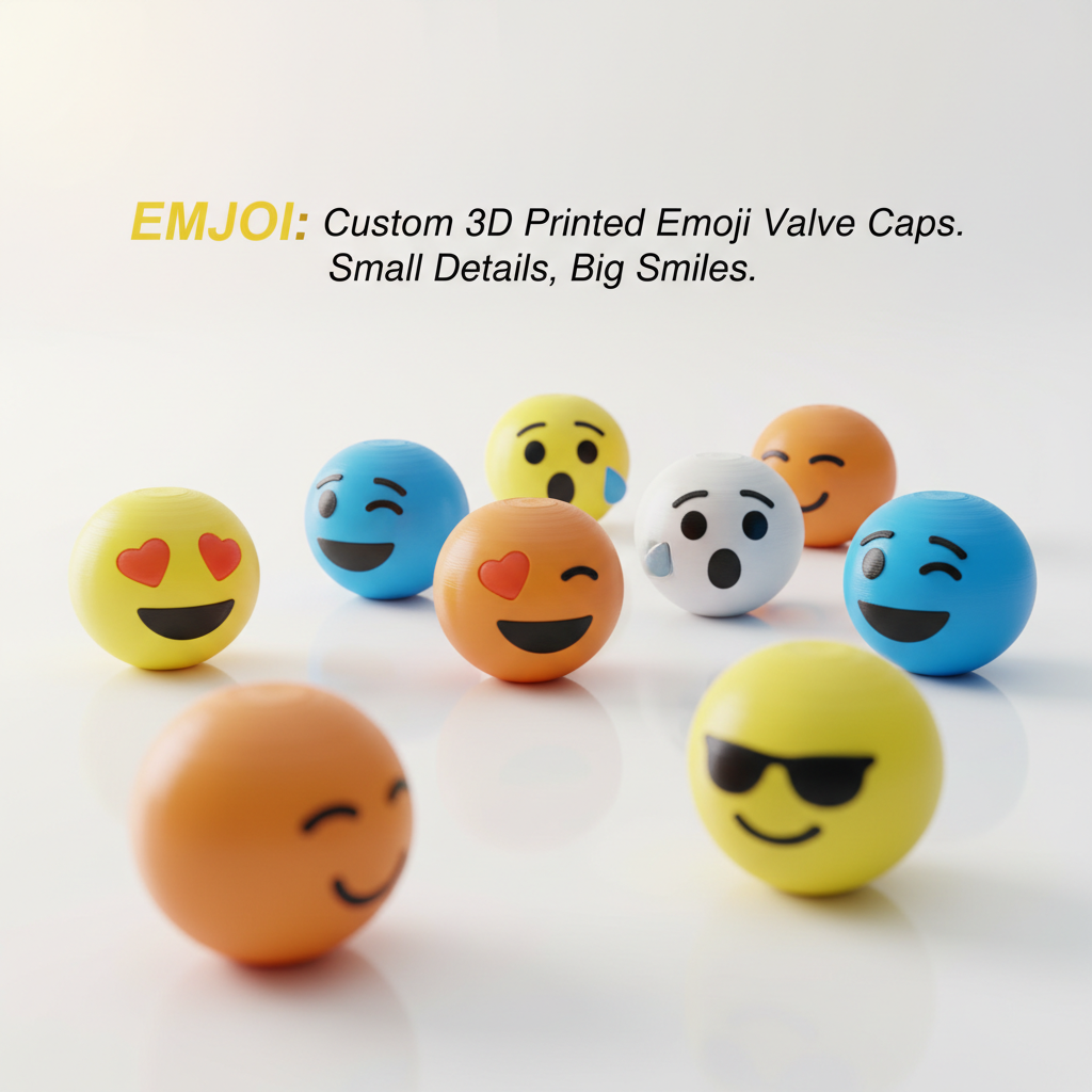 Custom 3D Printed Emoji Valve Caps: Small Details, Big Smiles