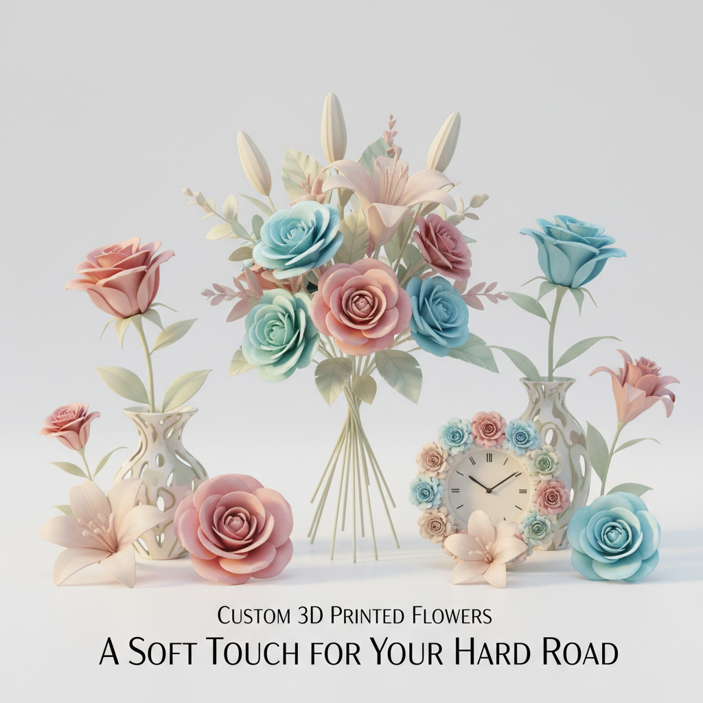 Custom 3D Printed Flowers: A Soft Touch for Your Hard Road