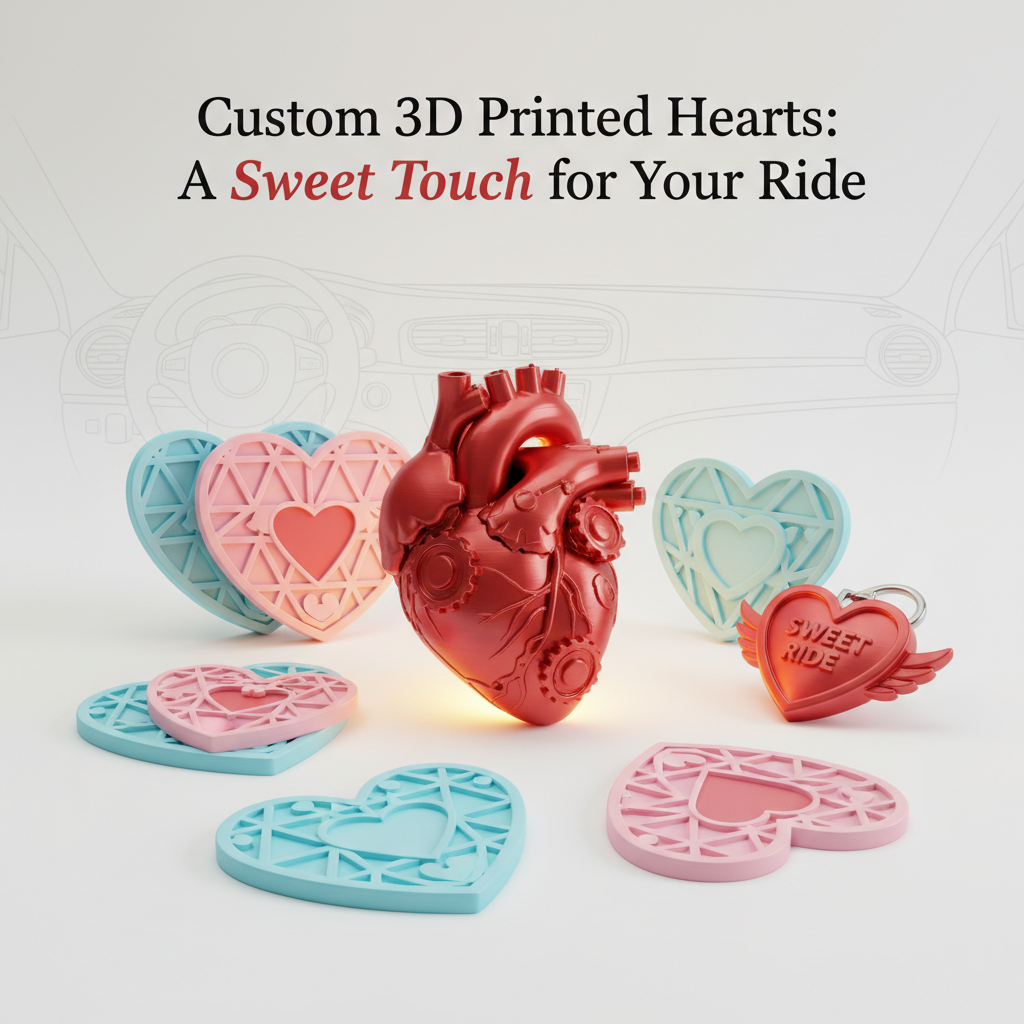 Custom 3D Printed Hearts: A Sweet Touch for Your Ride