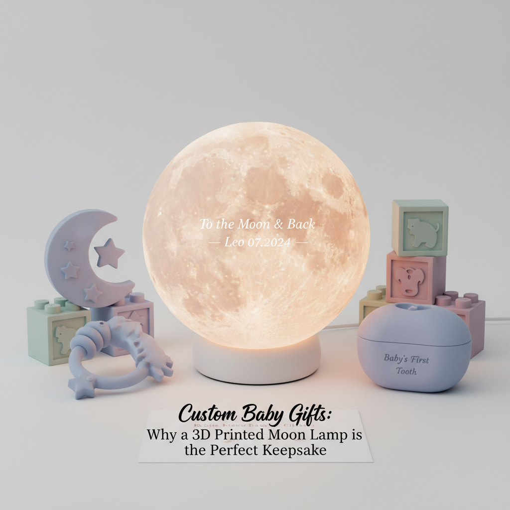 Custom Baby Gifts: Why a 3D Printed Moon Lamp is the Perfect Keepsake