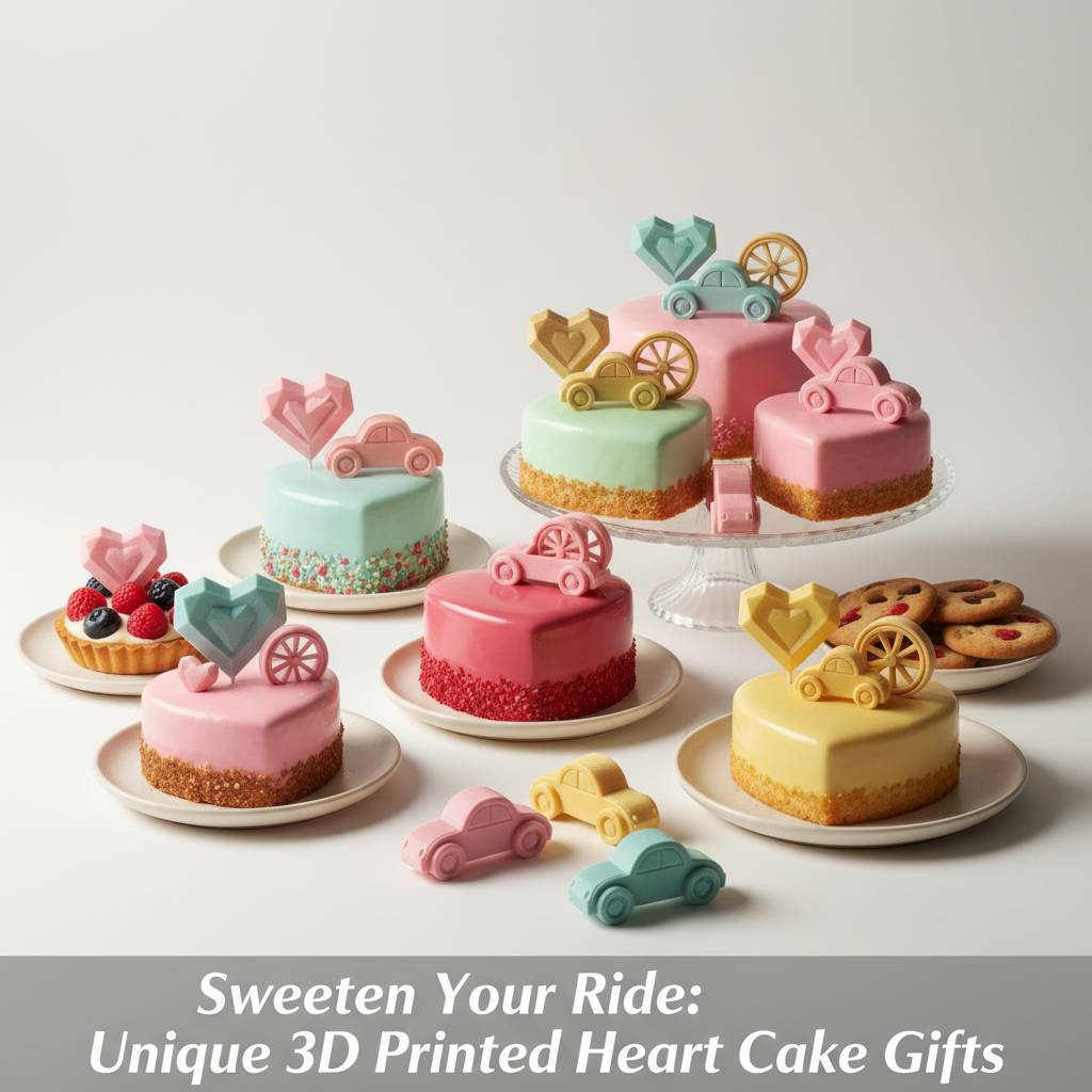 Sweeten Your Ride: Unique 3D Printed Heart Cake Gifts