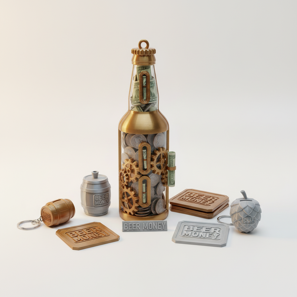 Unique Beer Money Gifts: The 3D Printed Bottle Ornament
