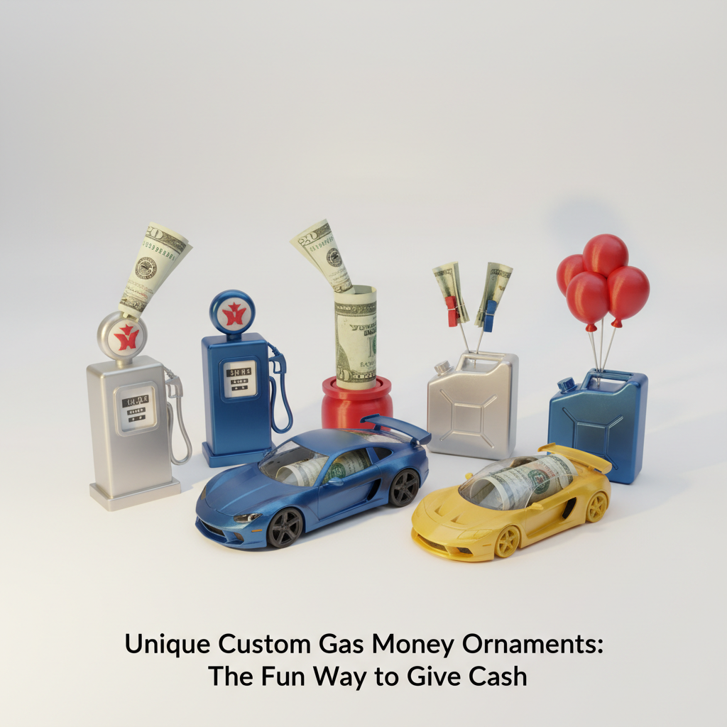 Unique Custom Gas Money Ornaments: The Fun Way to Give Cash