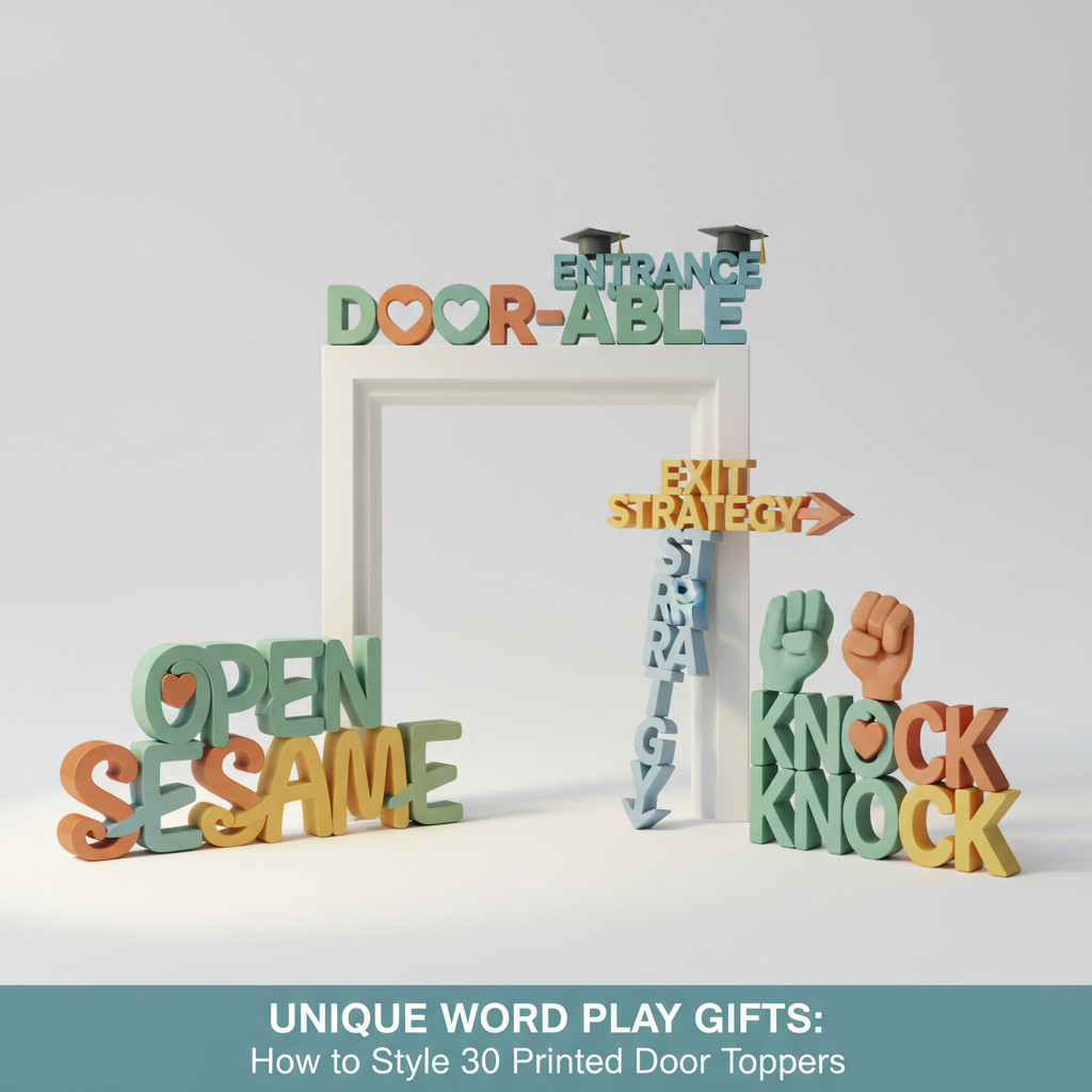 Unique Word Play Gifts: How to Style 3D Printed Door Toppers