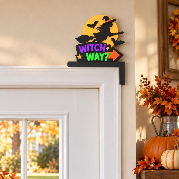 Witch Way Halloween Door Topper: The Best Spooky Season Gift